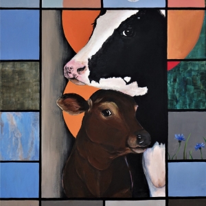 Krowy, 50x70, akryl